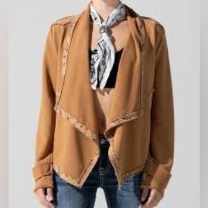 NWOT Miss Me Women's Flyaway Jacket Paisley Bandana Size Small